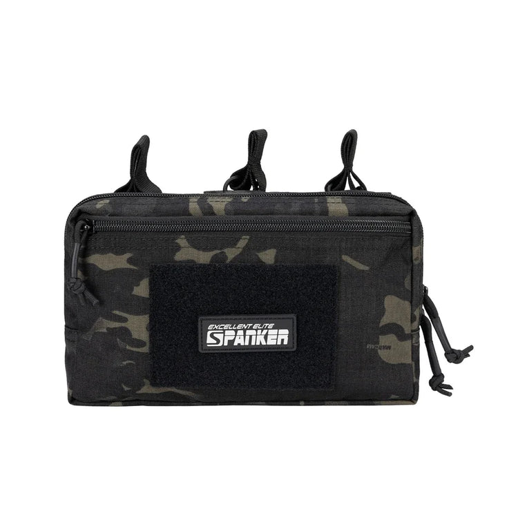 Camouflage tactical pouch on a white background