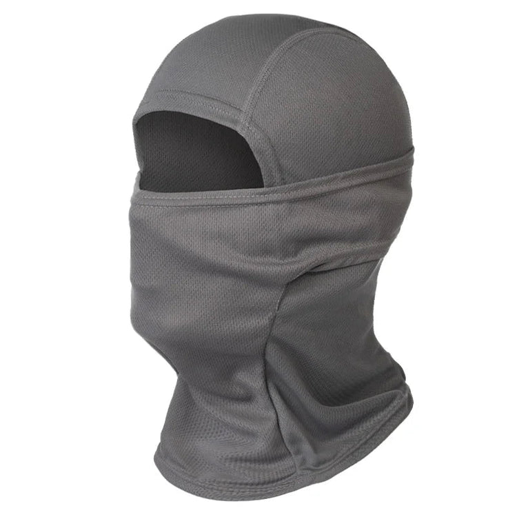 Gray balaclava on a white background