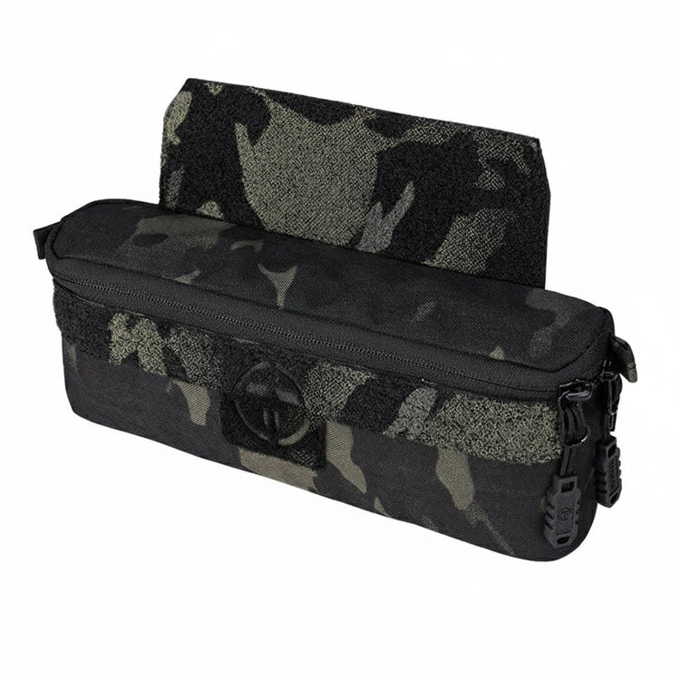 black Camouflage pouch on a white background