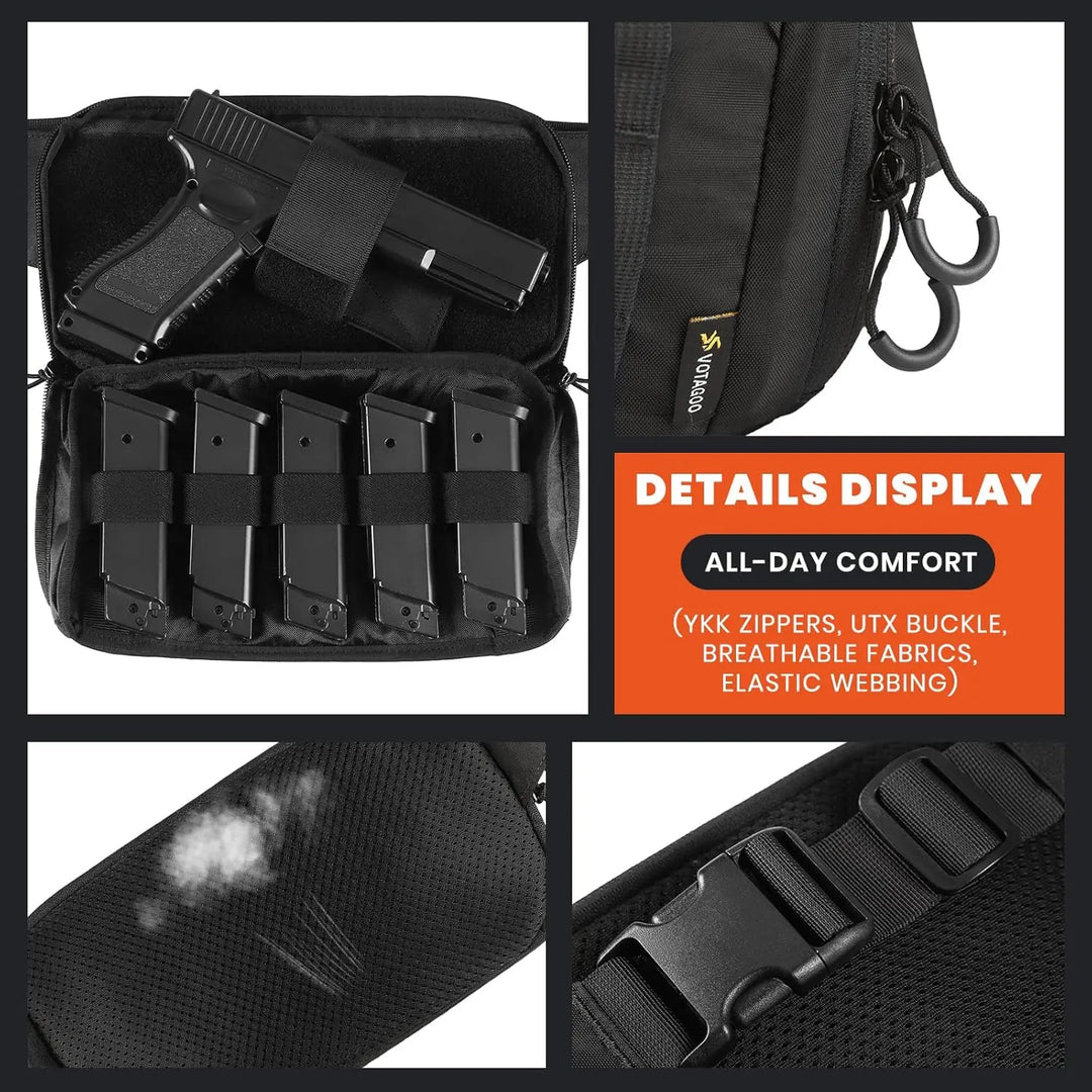 Concealed Carry Fanny Pack w/Adjustable Waist Belt - BL TAC