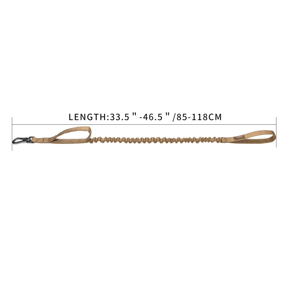 Tactical bungee dog lead length 85-118 cm (33.5-46.5 in)
