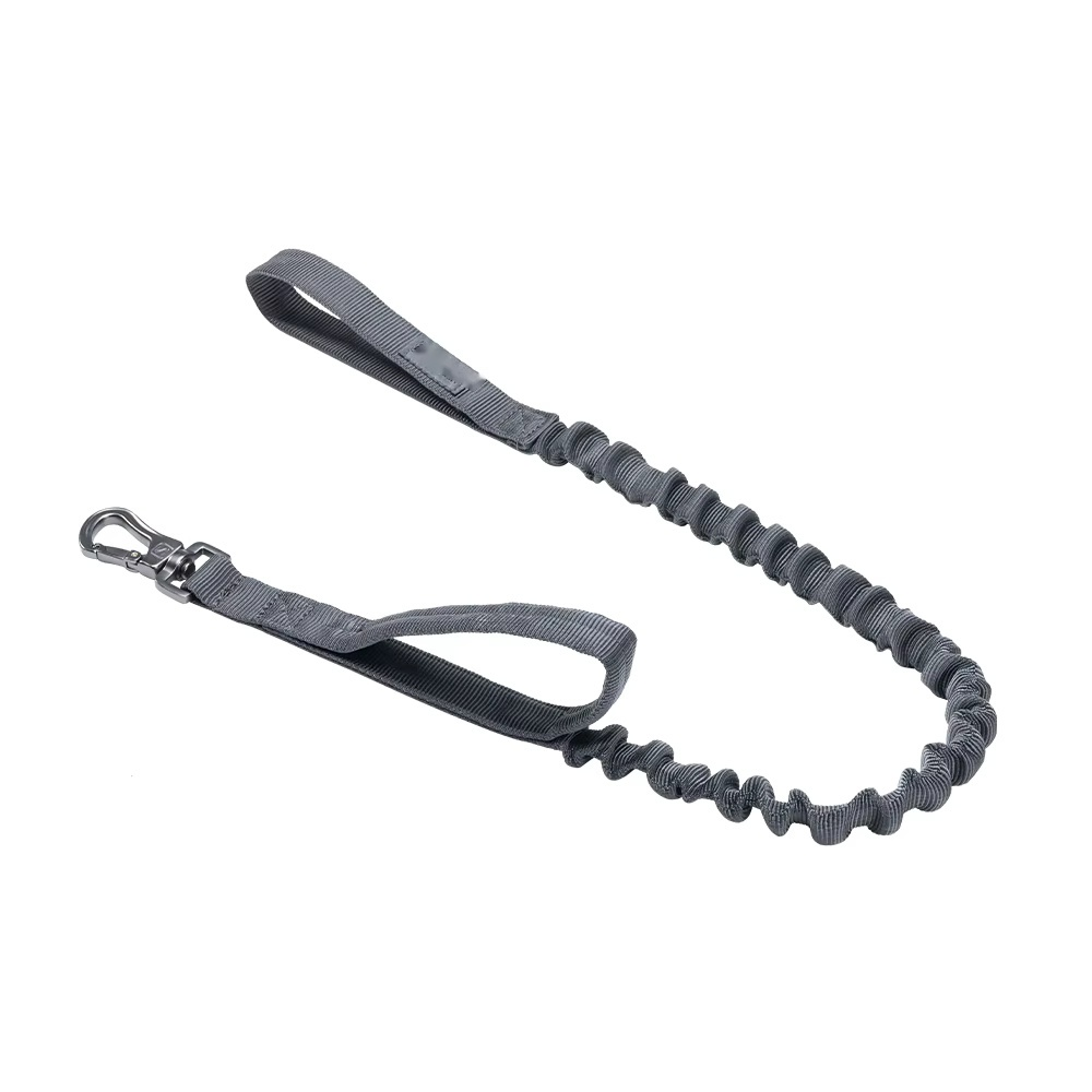 Tactical bungee dog lead in Grey
