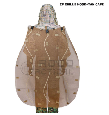 Adjustable Ghillie Suit Detachable Cape