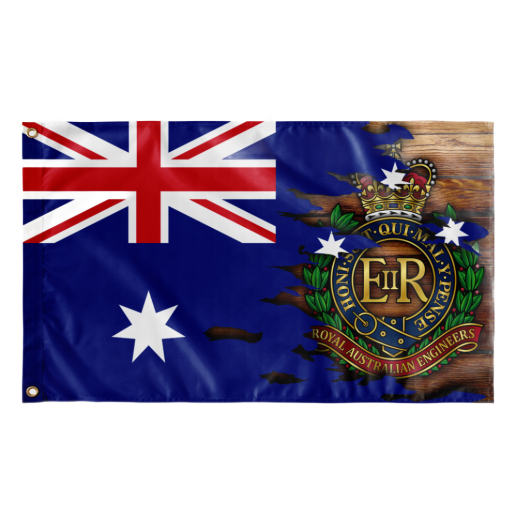 Australian Flag with RAE Badge