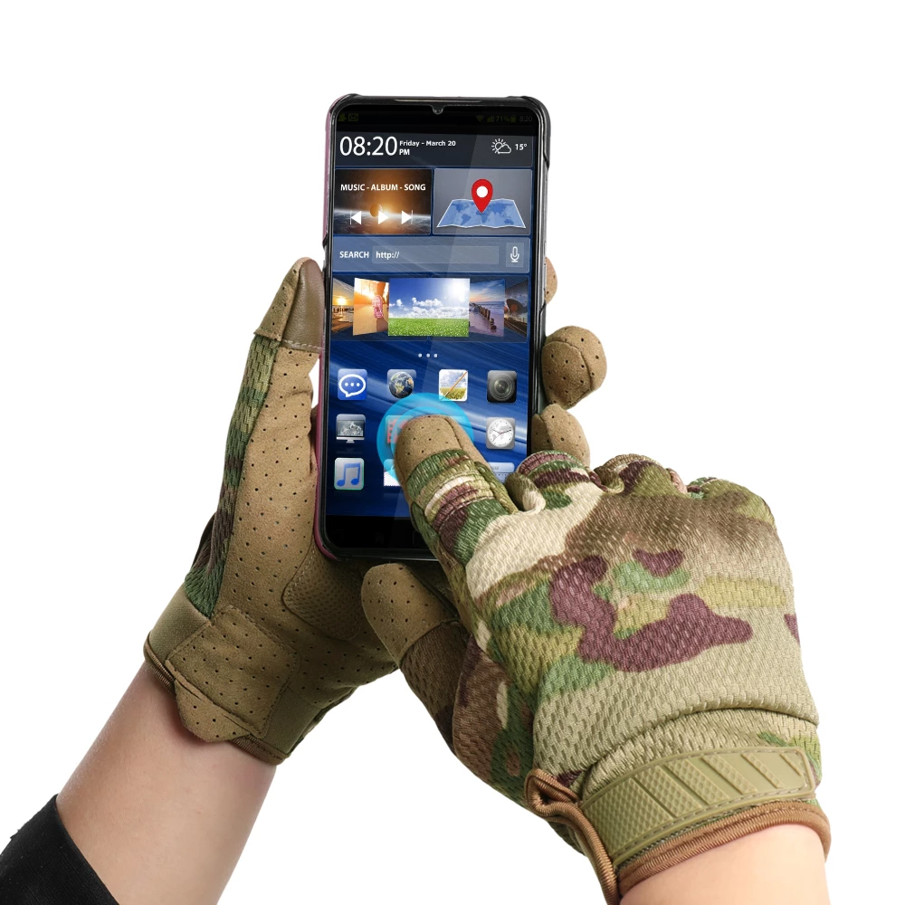 Breathable Touch Screen Hard Knuckle Gloves