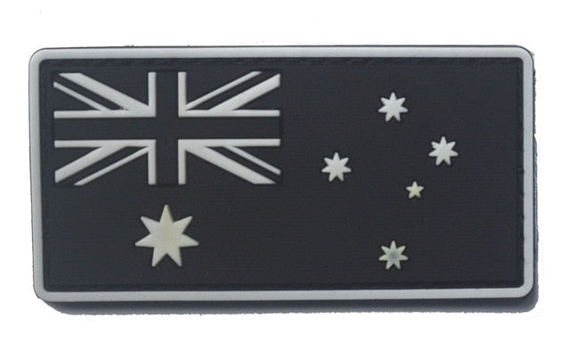 PVC Australia Flag Patch - Bearded Lion