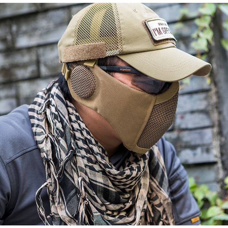 Foldable Mesh Mask With Ear Protection - Bearded Lion