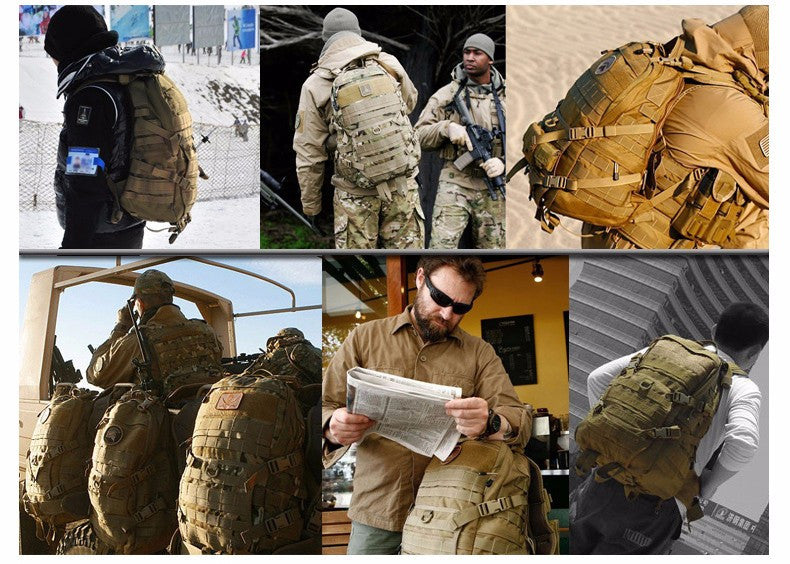 Tactical Military Molle Backpack - Bearded Lion