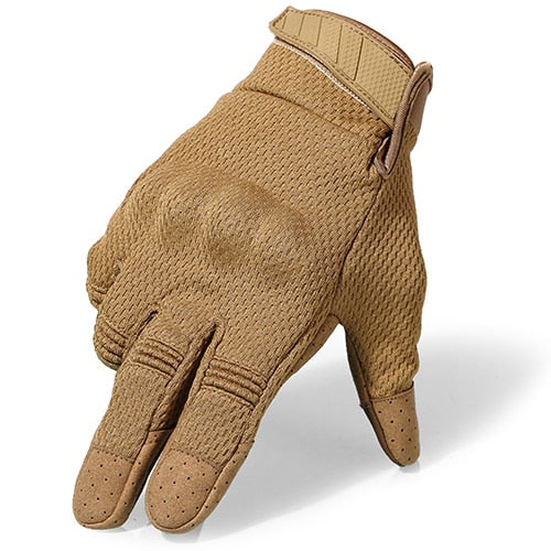 Breathable Touch Screen Hard Knuckle Gloves - Bearded Lion