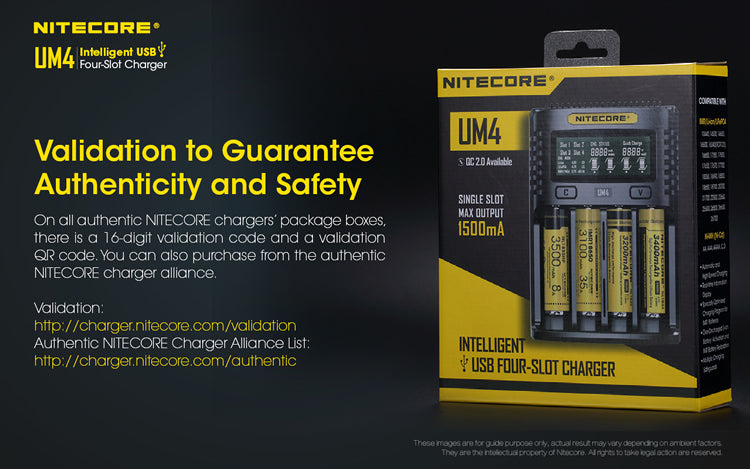Nitecore UM4 Intelligent Charger - Bearded Lion